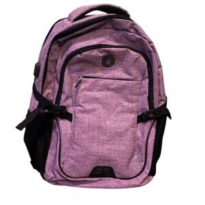 Shrradoo Purple Laptop Backpack USB Charging Port Travel School Work Bag